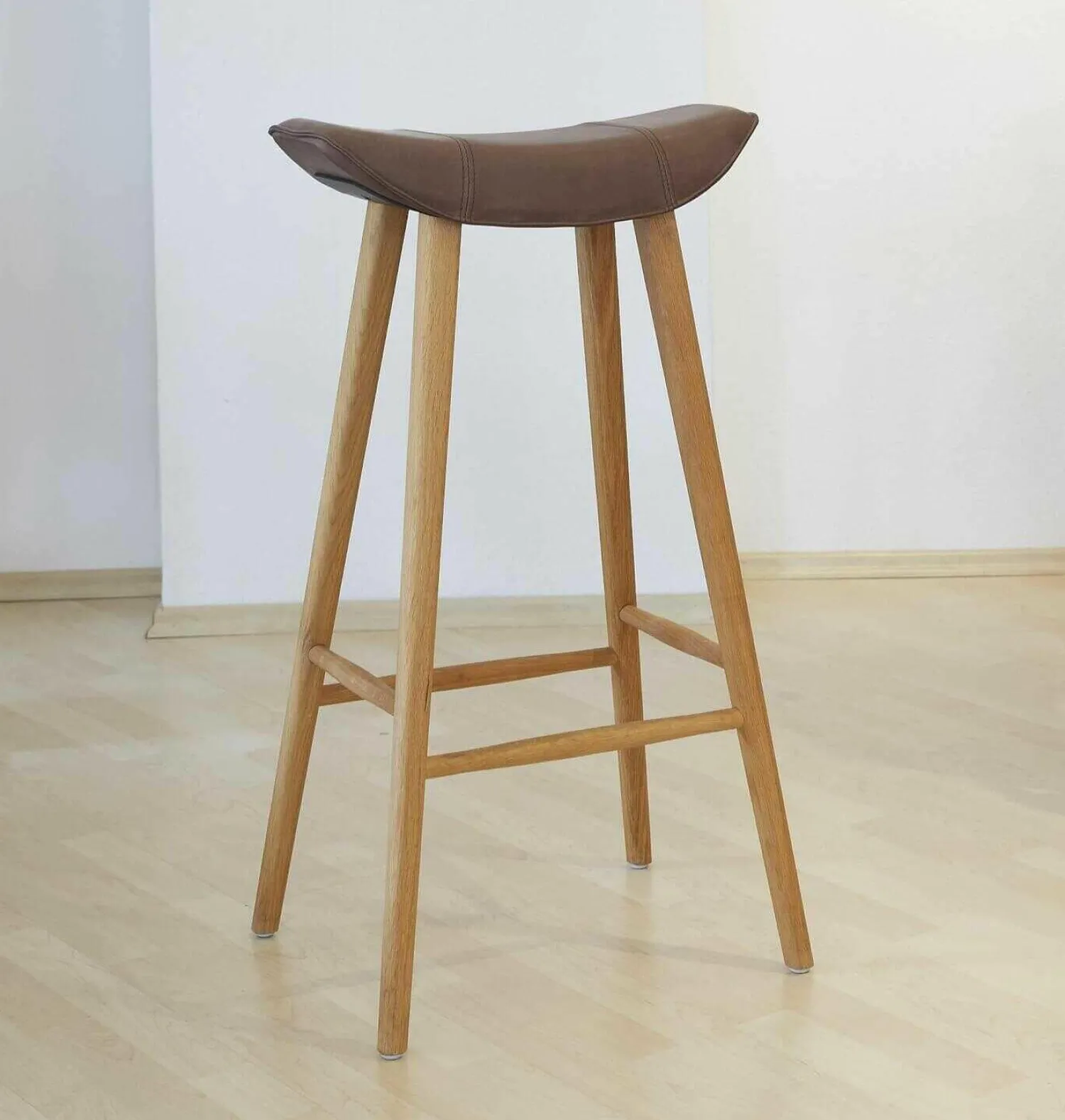 Freifrau Barhocker & Barstühle|2er-Set Barhocker Kya Basic Leder Oman Coffee 501