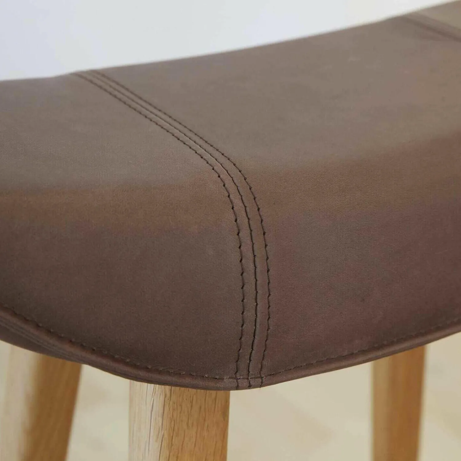 Freifrau Barhocker & Barstühle|2er-Set Barhocker Kya Basic Leder Oman Coffee 501