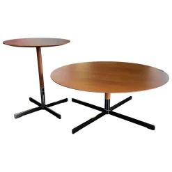 Poltrona Frau Beistelltische|Couchtische|2er-Set Beistelltisch Bob Canaletto Nussbaum Braun