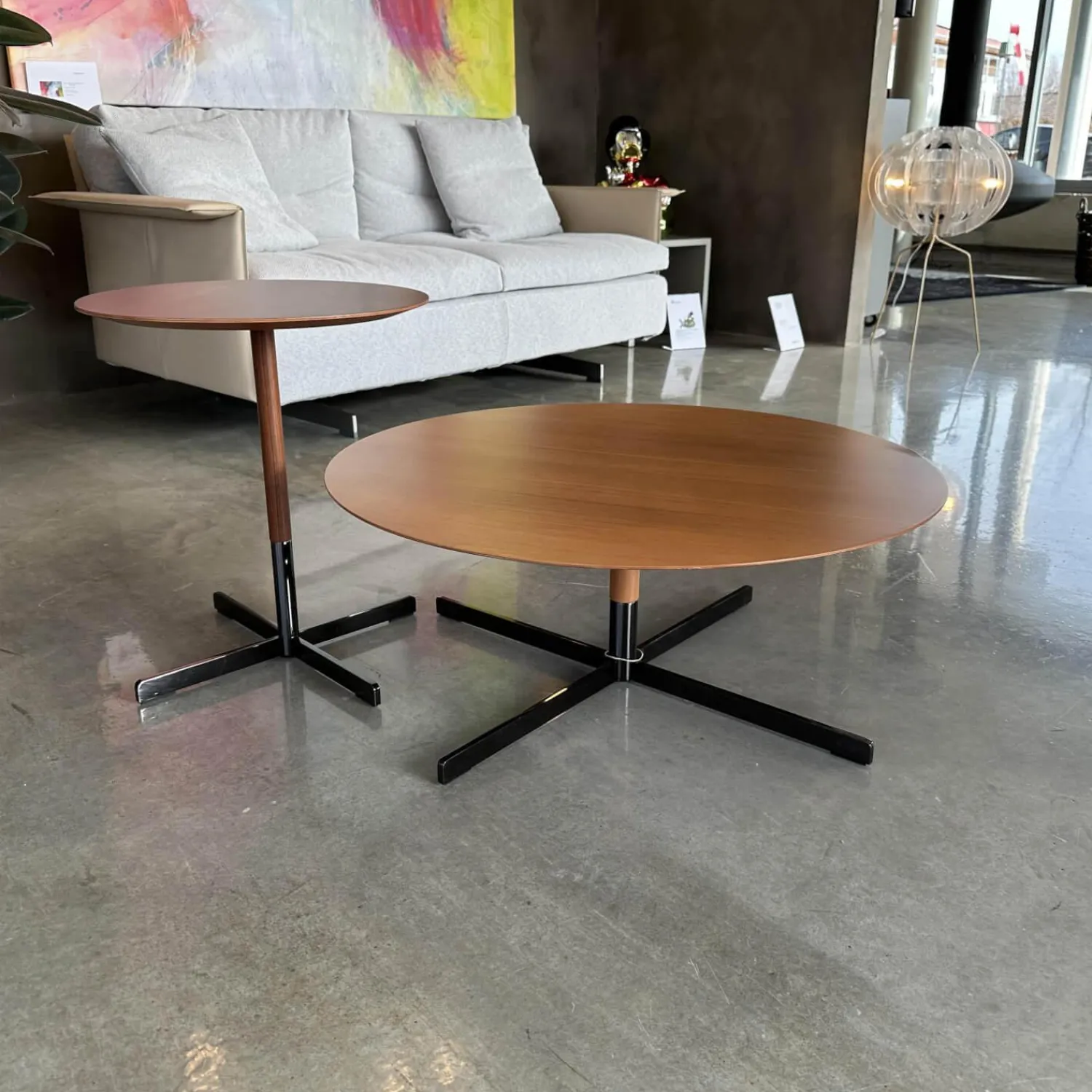 Poltrona Frau Beistelltische|Couchtische|2er-Set Beistelltisch Bob Canaletto Nussbaum Braun