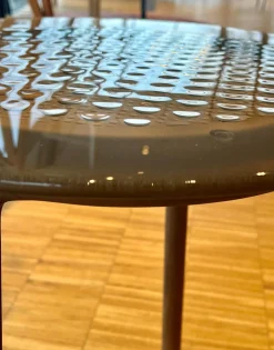 Fiam Beistelltische|3er-Set Beistelltisch Cannage Gehärtetes Geschmolzenes Glas Transparent Fume Bergstein