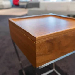 Signet Beistelltische|2er-Set Beistelltisch SI St-Vince 000005 Nussbaum Teilmassiv Natur Lackiert Geschliffen Gestell Edel