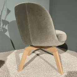 Rolf Benz Stuhlsets|2er-Set Club-Sessel 562 Stoff 18.222 Beigegrau Vierfuß Holz Massiv H98 Eiche