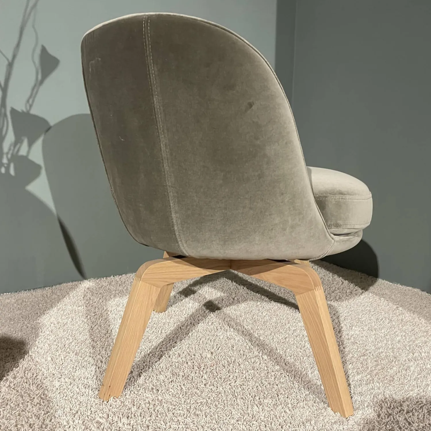 Rolf Benz Stuhlsets|2er-Set Club-Sessel 562 Stoff 18.222 Beigegrau Vierfuß Holz Massiv H98 Eiche