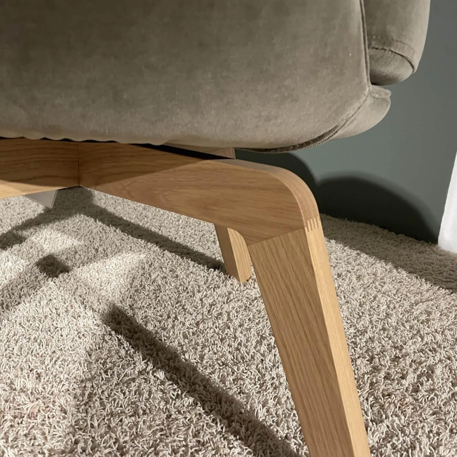 Rolf Benz Stuhlsets|2er-Set Club-Sessel 562 Stoff 18.222 Beigegrau Vierfuß Holz Massiv H98 Eiche