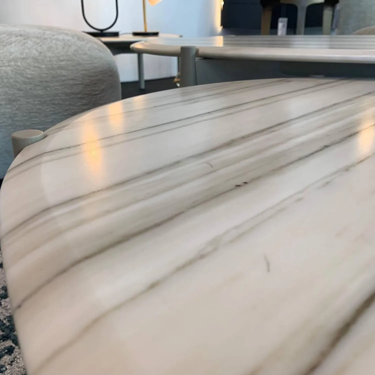 Linteloo Couchtische|2er-Set Couchtisch Heath Marmor Zembrino Gestell Holz Creme