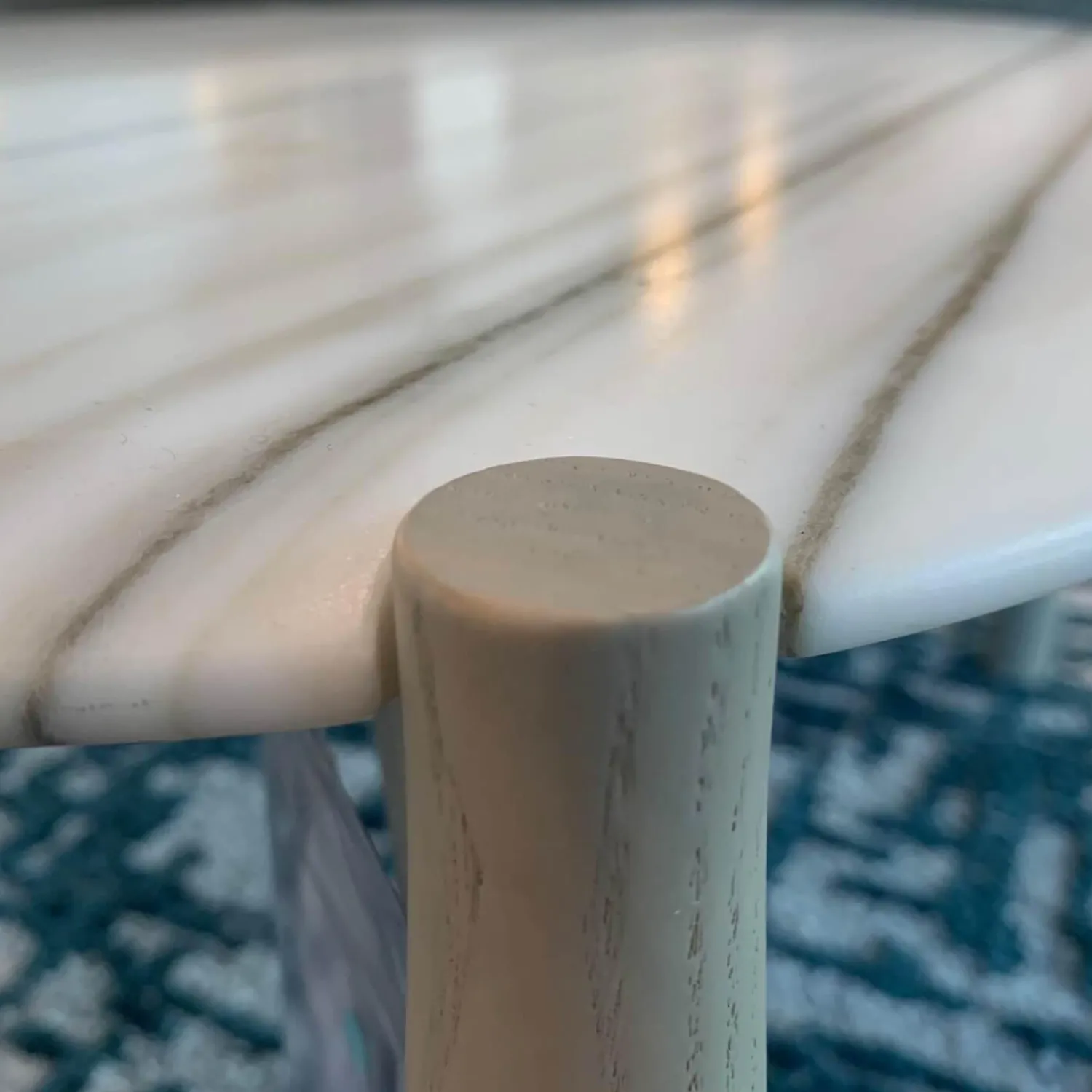 Linteloo Couchtische|2er-Set Couchtisch Heath Marmor Zembrino Gestell Holz Creme