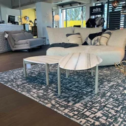 Linteloo Couchtische|2er-Set Couchtisch Heath Marmor Zembrino Gestell Holz Creme