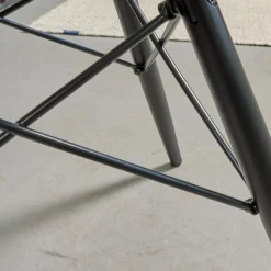 Vitra Stuhlsets|2er-Set Eames Plastik Side Chair DSW Sitzschale Kunststoff Kieselstein Gestell Ahorn Schwarz Lackiert