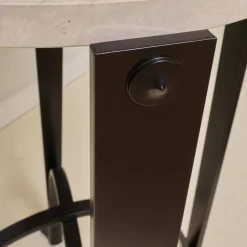 Donghia Stuhlsets|2er-Set Eisensäule Schwarz Mit Marmorplatte