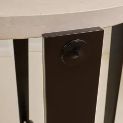 Donghia Stuhlsets|2er-Set Eisensäule Schwarz Mit Marmorplatte