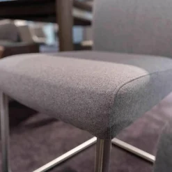 Carega Design Stuhlsets|4er-Set Freischwinger CA Diana 3/B Stoff Facet Aubergine Lichtgrijs Middengrijs Blue