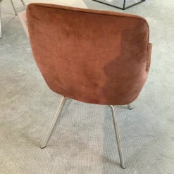 Venjakob Stuhlsets|4er-Set Greta Stoff Dubai Kupfer Braun Gestell Edelstahloptik mit Drehfunktion