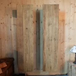 Nature Design Regale|2er-Set Hängeschrank NDE 3 Eiche Recyceltes Altholz Korpus Schwarz