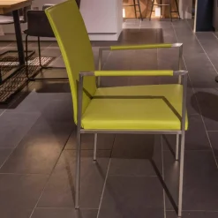 Scholtissek Stuhlsets|2er-Set Kosmos II Armlehnstuhl Leder Apple 2-38 Grün