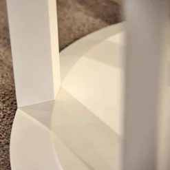 Treca Interiors Nachttische|2er-Set Nachttisch Daphne Oval Lack Matt Weiß