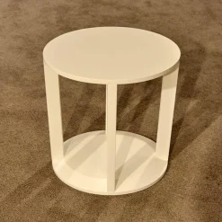 Treca Interiors Nachttische|2er-Set Nachttisch Daphne Oval Lack Matt Weiß