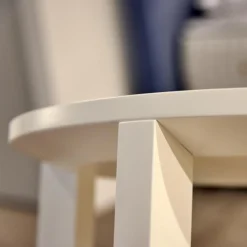 Treca Interiors Nachttische|2er-Set Nachttisch Daphne Oval Lack Matt Weiß