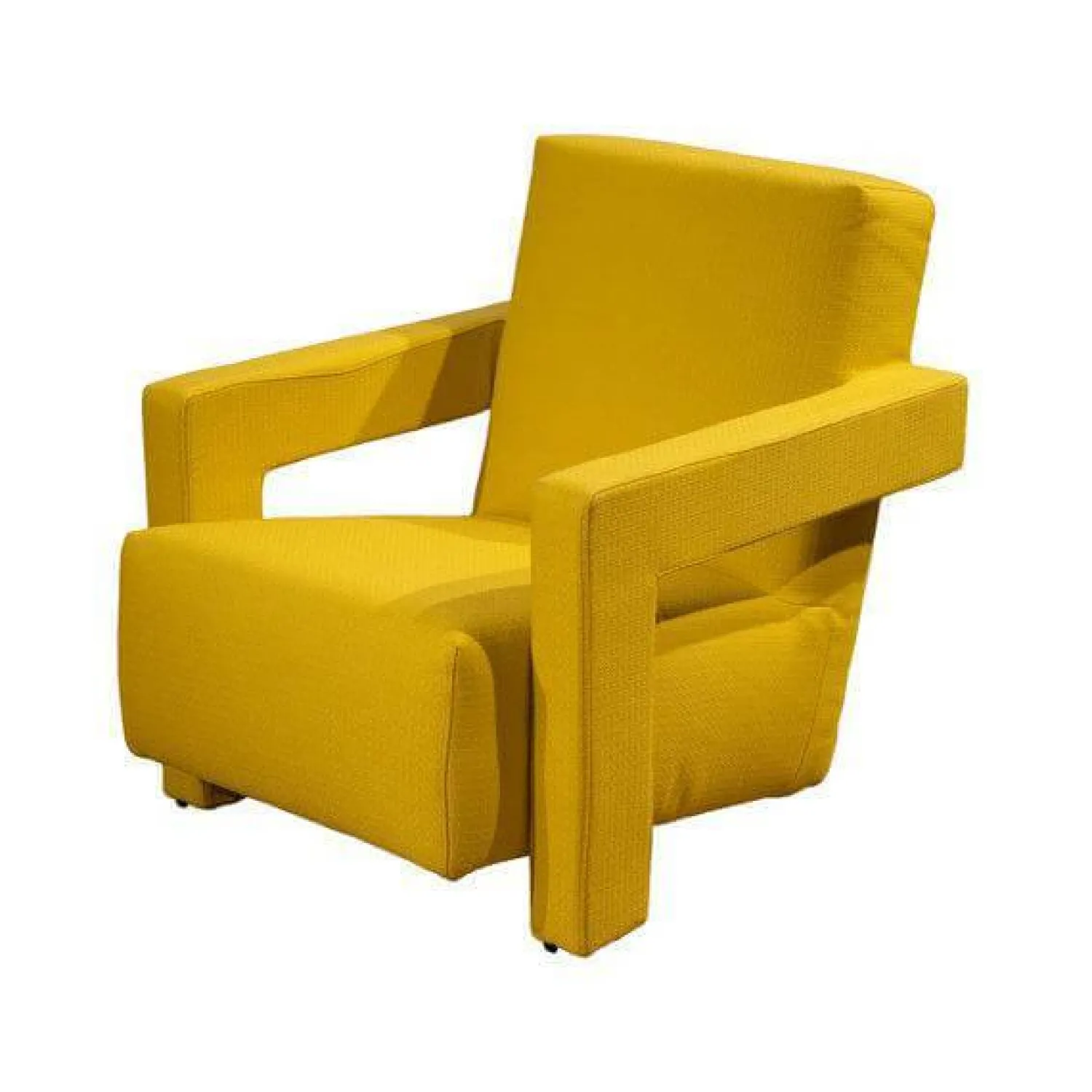 Cassina Loungemöbel|2er-Set Outdoorsessel Utrecht XL Stoff Gelb Mit Knopflochstich Gestell Stahl Mit Stoff Bezogen Gelb