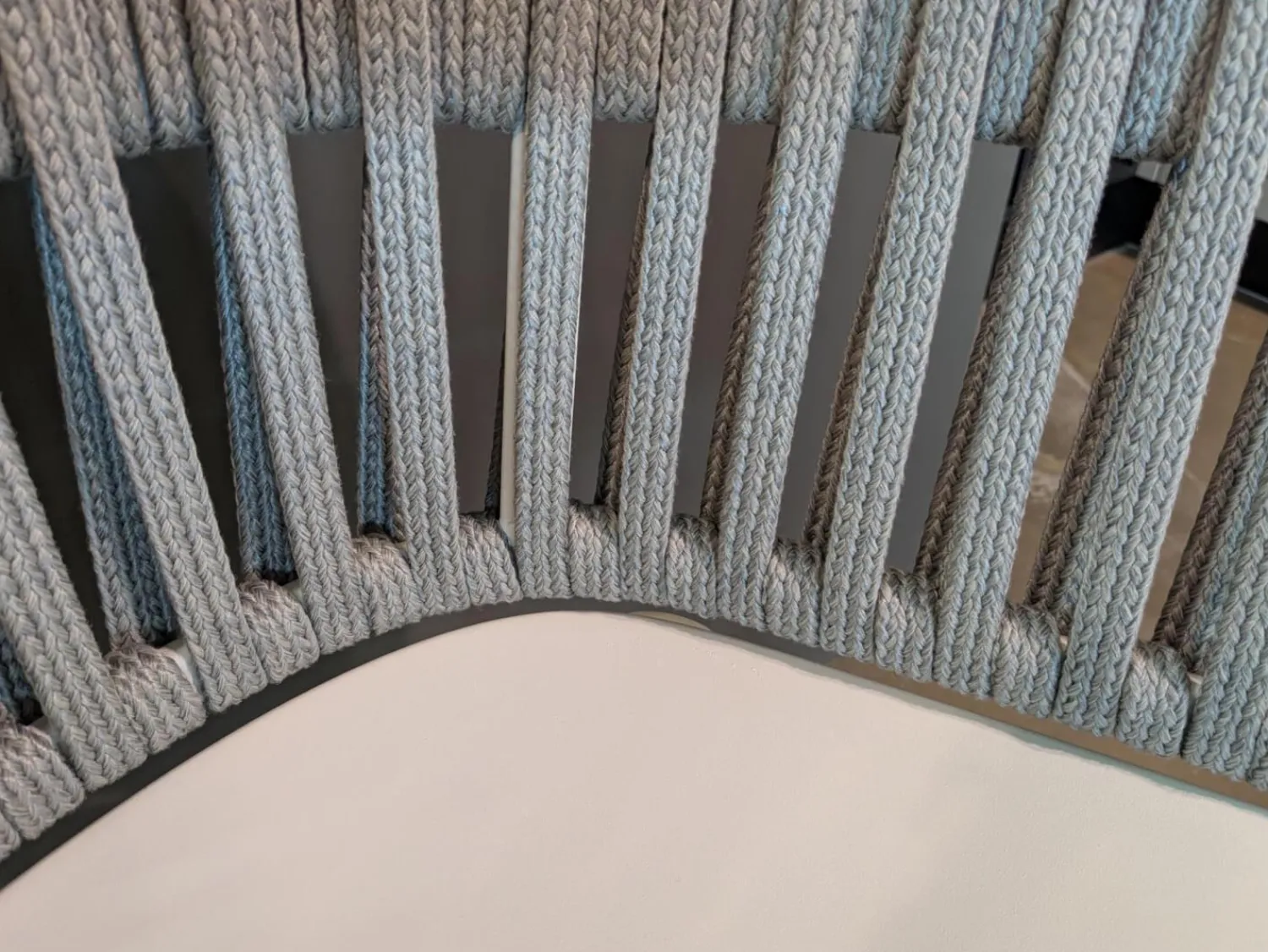 Fast Gartenstühle|4er-Set Outdoorstuhl Ria Schnur Powder Grey Aluminium Pulverbeschichtet