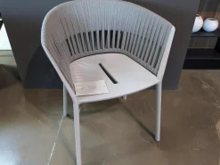 Fast Gartenstühle|4er-Set Outdoorstuhl Ria Schnur Powder Grey Aluminium Pulverbeschichtet