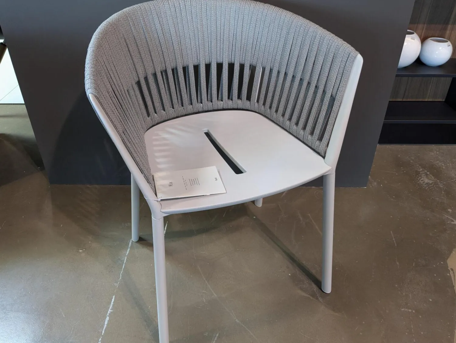 Fast Gartenstühle|4er-Set Outdoorstuhl Ria Schnur Powder Grey Aluminium Pulverbeschichtet