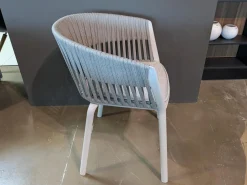 Fast Gartenstühle|4er-Set Outdoorstuhl Ria Schnur Powder Grey Aluminium Pulverbeschichtet