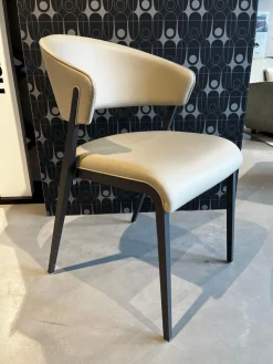 Hülsta Stuhlsets|2er-Set S500 Leder 5122 Sand Gestell Anthrazit