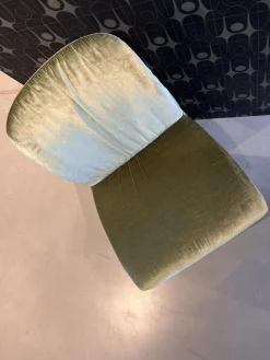 Hülsta Stuhlsets|4er-Set S1000 Stoff M273 Velours Glänzend Olivgrün RAL6013 Reed Green