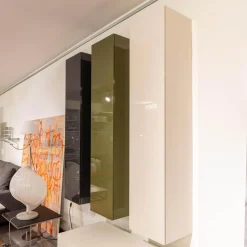 Piure Kommoden & Sideboards|3er-Set Schrank Horizon Flöte Hängend Lack Hochglanz Light Grey Forest Und Dark Grey