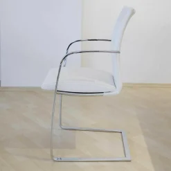 Tonon Stuhlsets|2er-Set Schwingstuhl 967-01 Chrom Glanz F 40 Leder No1 Nuvola 117