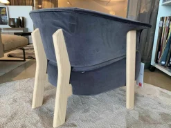 Cassina Stuhlsets|2er-Set Sessel 571 Back Wing Stoffgruppe 0 Velours Grau (auch als Einzelstück zu verkaufen)