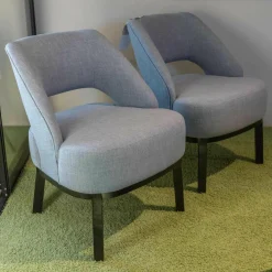 Troels Stuhlsets|2er-Set Sessel Alf Eiche Schwarz Stoff 401 Casual 58 Light Blue