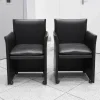 Cassina Stuhlsets|2er-Set Sessel Break 401 14 Leder 13 mit Rollen