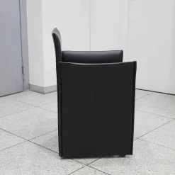 Cassina Stuhlsets|2er-Set Sessel Break 401 14 Leder 13 mit Rollen