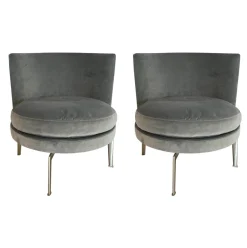 Flexform Relaxsessel|2er-Set Sessel Feel Good FG 5 Drehbar Füße Satiniert