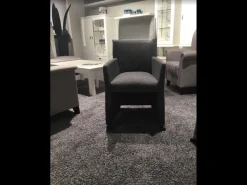 Musterring Stuhlsets|6er-Set Sessel MR Picara 317 Stoff Yves Silber Und Stoff Mango Grey Grau Fuß Kunststoffrollen Schwarz