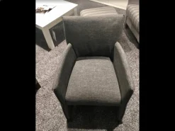 Musterring Stuhlsets|6er-Set Sessel MR Picara 317 Stoff Yves Silber Und Stoff Mango Grey Grau Fuß Kunststoffrollen Schwarz