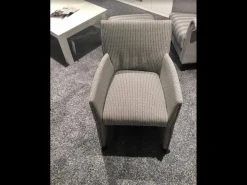 Musterring Stuhlsets|6er-Set Sessel MR Picara 317 Stoff Yves Silber Und Stoff Mango Grey Grau Fuß Kunststoffrollen Schwarz