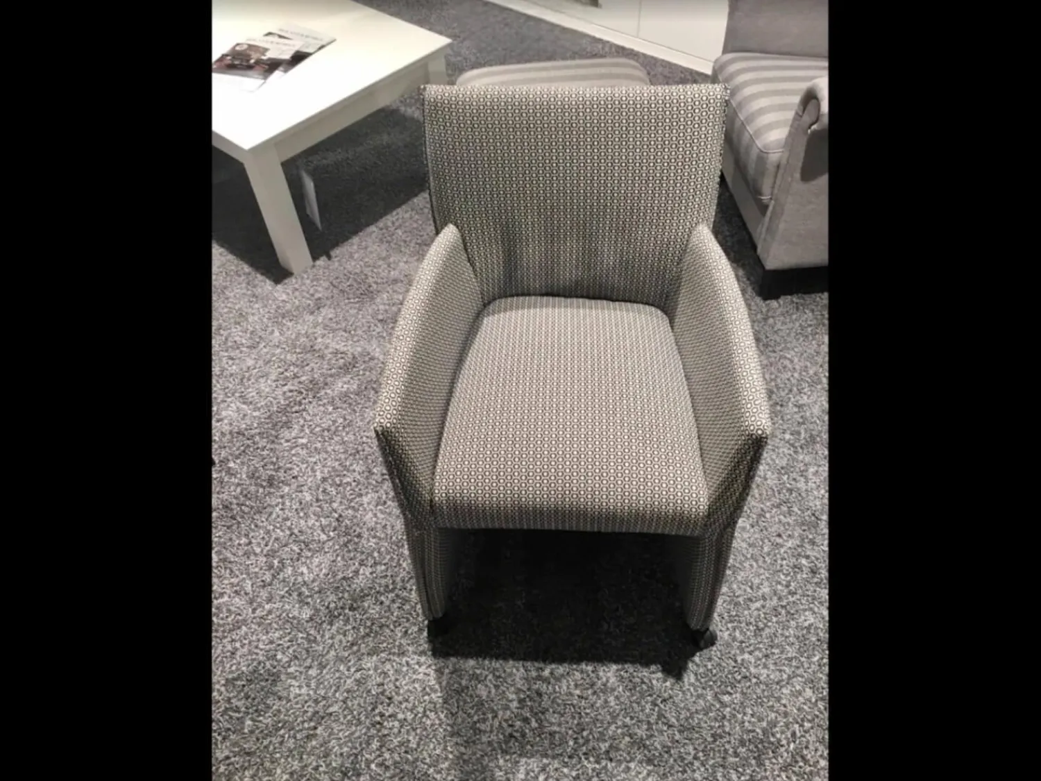 Musterring Stuhlsets|6er-Set Sessel MR Picara 317 Stoff Yves Silber Und Stoff Mango Grey Grau Fuß Kunststoffrollen Schwarz