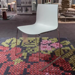 Arper Stuhlsets|2er-Set Stühle Catifa 46 Kufengestell Polyprophylen Zweifarbig PO00217 Minz/Weiß Stahl CRO Verchromt