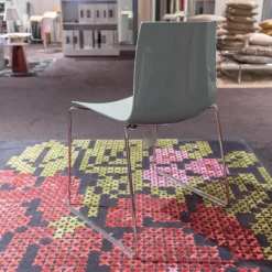 Arper Stuhlsets|2er-Set Stühle Catifa 46 Kufengestell Polyprophylen Zweifarbig PO00217 Minz/Weiß Stahl CRO Verchromt