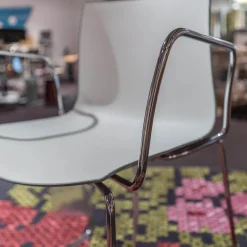 Arper Stuhlsets|2er-Set Stühle Catifa 46 Kufengestell Polyprophylen Zweifarbig PO00217 Minz/Weiß Stahl CRO Verchromt