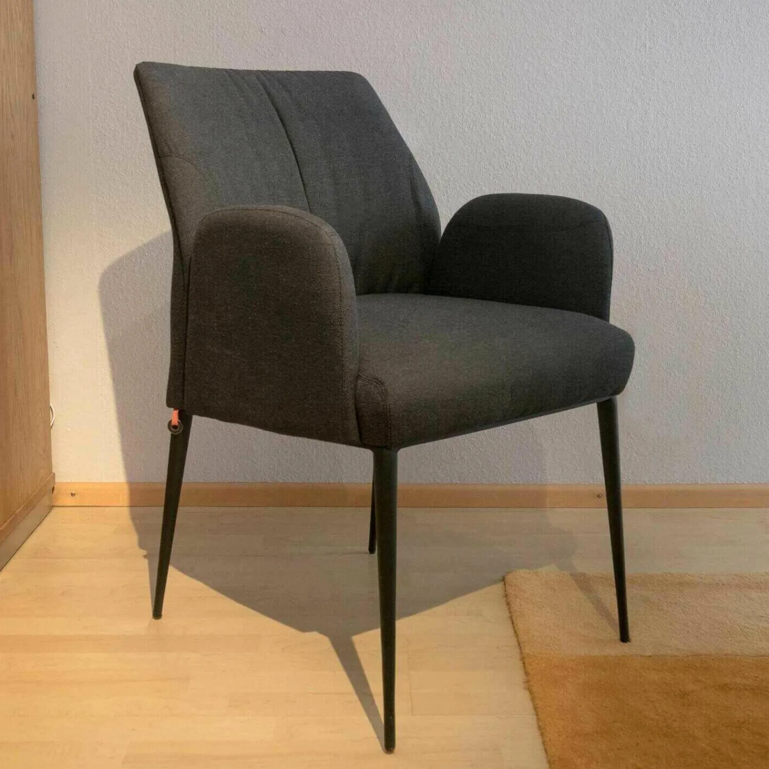 Mobitec Stuhlsets|6er-Set Stühle Enora Stoff Bogota Black Gestell Metall Black