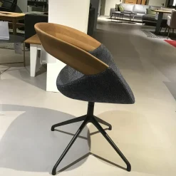 Hartmann Stuhlsets|6er-Set Stühle Harta Stoff Marine Grau Gestell Metall Anthrazit mit Drehfunktion