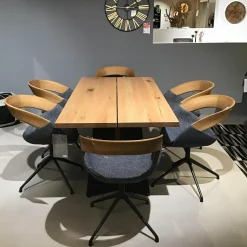 Hartmann Stuhlsets|6er-Set Stühle Harta Stoff Marine Grau Gestell Metall Anthrazit mit Drehfunktion