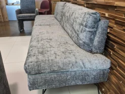 WK Wohnen Stuhlsets|2er-Set Stühle mit Bank WK790/791 Stoff B3094 Basalt Grau