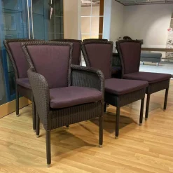 Accente Stuhlsets|6er-Set Stühle Nova Loomgeflecht Stoffbezug 70069-0003 Lila