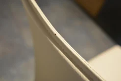 Scholtissek Stuhlsets|4er-Set Stühle Sando 2 Leder Altweiß Gestell Nussbaum Natur Geölt