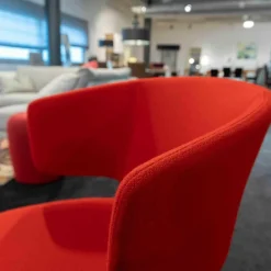 Alias Stuhlsets|2er-Set Stühle Taormina Bezug B Weiss Tonus Rot 130/A019 KN10 Kufengestell Stahl Lackierter